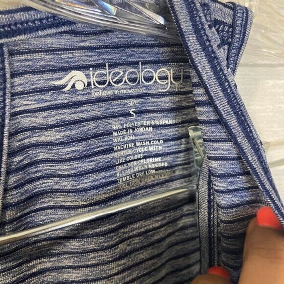 Ideology Women's Striped Keyhole Classic Fit Yoga Tank Top - Picture 7 of 7